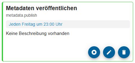 Ansicht des Jobs im Terratwin Admin